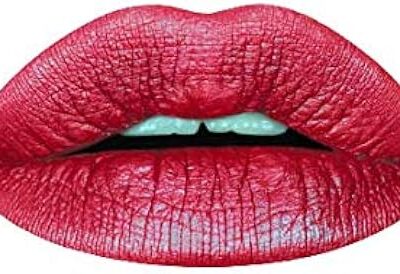 Aromi Dark Red Metallic Liquid Lipstick - Ruby Maroon Lip Color, Vegan & Cruelty-Free