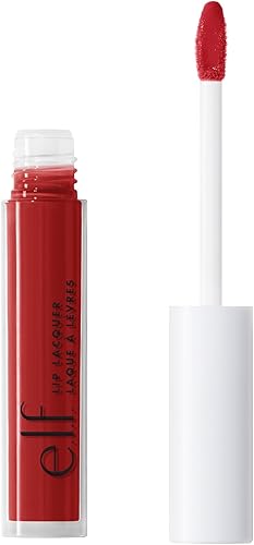 e.l.f. Lip Lacquer in Cherry Bomb - Ultra-Shine, Non-Sticky, Nourishing Lip Gloss with Vitamins A & E