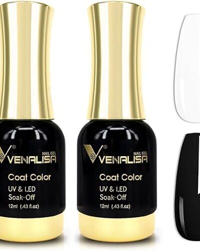 Gel Nail Polish Set 122Pcs Black White Nail Art Colors Collection