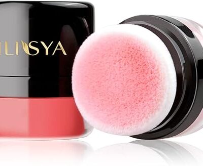 ROUSE Face Blush Powder Makeup Soft Mushroom Blush Coral Red Long Lasting Matte Finish Cheeks Highlight