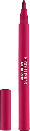 COVERGIRL Outlast Lipstain in Crimson Glory 0.06oz Vegan, Transfer-Proof Satin Finish