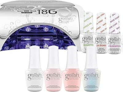 Gelish Mini Kit - Gel Nail Polish Essentials with LED Lamp