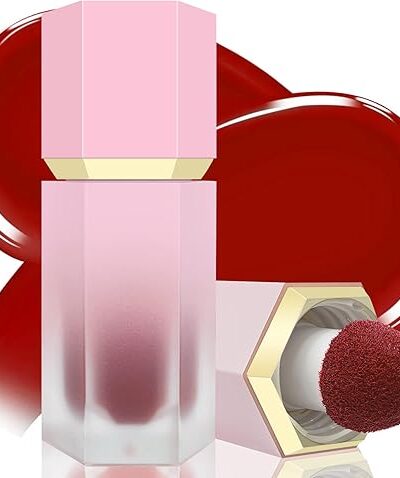 Liquid Blush for Cheeks, Dewy Finish, Matte Velvet, High-Pigmented, Long-Wearing, #08 ARDOUR-Chili Red