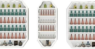 Wall Mounted Nail Polish Storage Rack Organizer for Home Salon Spa