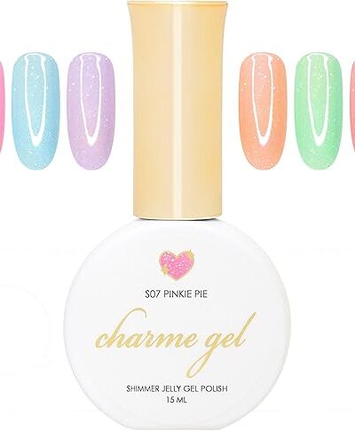 Daily Charme Charme Gel Magic Pony Shimmer Jelly Nail Polish 6 Colors Holographic UV Led Gel