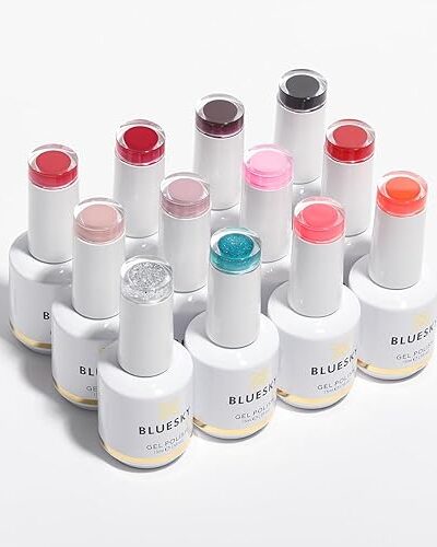 BLUESKY Shimmer Gel Nail Polish 12pcs Set 15ml Each