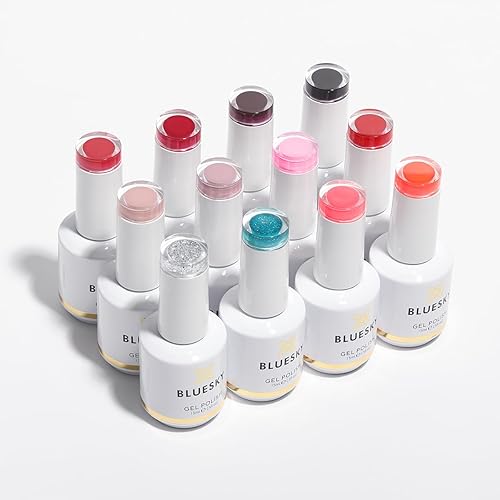 BLUESKY Shimmer Gel Nail Polish 12pcs Set 15ml Each