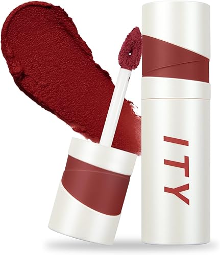 Velvet Matte Lip Stain in Ruby Red, Conceals Lip Lines, Rich Pigment Lip Tint 0.14oz/4g