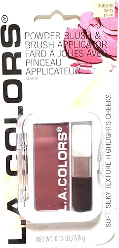 L.A Colors Professional Series BLUSH with Applicator, BSB335 Berry Plum, 0.13 Oz - Blush Makeup