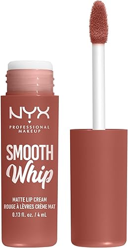 NYX Smooth Whip Matte Lip Cream in Teddy Fluff - Midtone Pinky Brown, Long Lasting, Vegan Liquid Lipstick