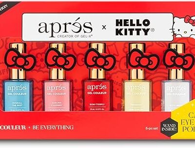 APRÉS Hello Kitty Cat Eye Gel Color Magnetic Nail Polish Set of 5