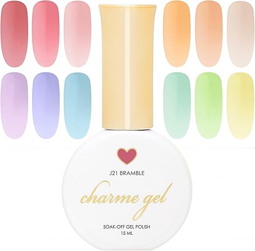 Daily Charme Rainbow Jelly Gel Nail Polish 12 Color Collection HEMA-Free