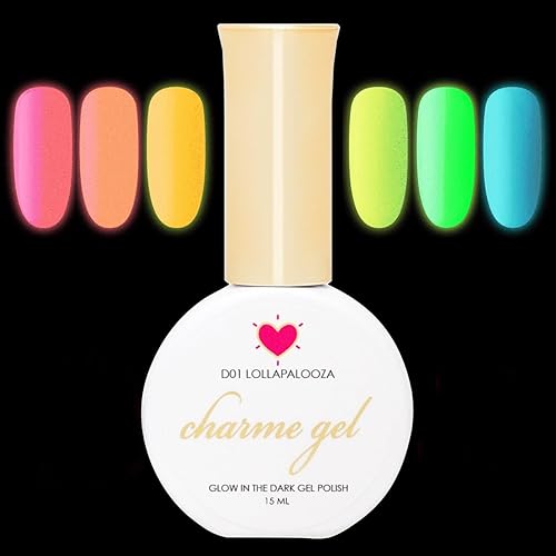 Daily Charme Glow In Dark Gel Nail Polish 6 Colors Set UV LED Soak Off 15ml