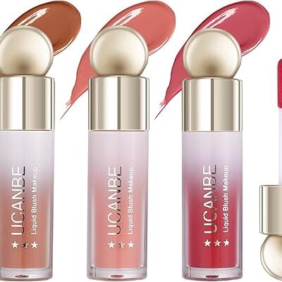 "Liquid Blush Set 3PCS - Dewy Cream Blush for Cheeks, Long Lasting, Buildable"