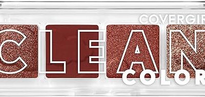 COVERGIRL Clean Fresh Clean Color Eyeshadow Palette Candlelit Burgundy Shimmer Vegan 4g