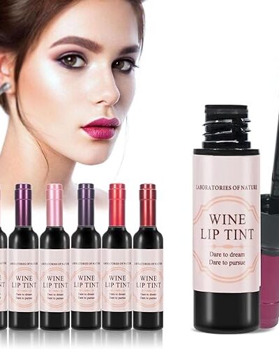 6 Colors Lip Gloss Set Wine Lipstick Matte Long Lasting Waterproof Lip Tint Set Lip Stain