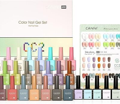 CANNI CC2 Gel Nail Polish Set, 30 Pcs 9ml Variety Colors Nail Art Starter Kit