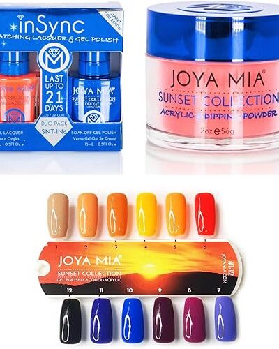 JOYA MIA Sunset 3in1 Dipping Powder & Gel Polish & Lacquer Nail Color Set