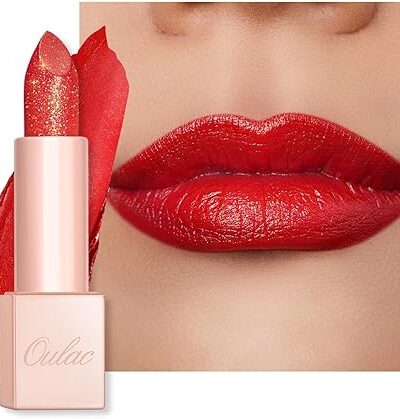 Moisturizing Coral Red Lipstick Tinted Lip Balm with Damask Rose Oil, Vegan & Gluten Free