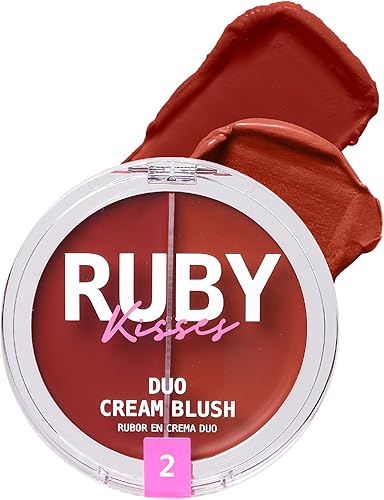 Ruby Kisses Duo Cream Blush - Natural, Long-Lasting Makeup for Cheeks, Lips & Eyes