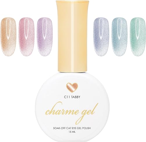 Daily Charme Pastel Velvet Cat Eye Magnetic Gel Nail Polish Set 6 Colors with 4pcs Magnet Set