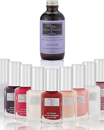 Vegan & Cruelty-Free Nail Polish Set of 10 Non-Toxic Nail Paints