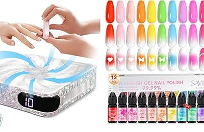 SAVILAND Professional Brushless Nail Dust Collector & Airbrush Gel Nail Polish