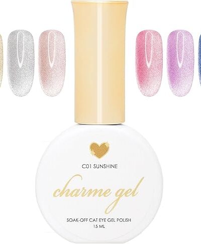 Daily Charme Velvet Cat Eye Magnetic Gel Nail Polish 6 Colors with 4pcs Magnet Set