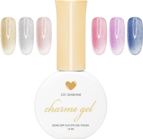 Daily Charme Velvet Cat Eye Magnetic Gel Nail Polish 6 Colors with 4pcs Magnet Set