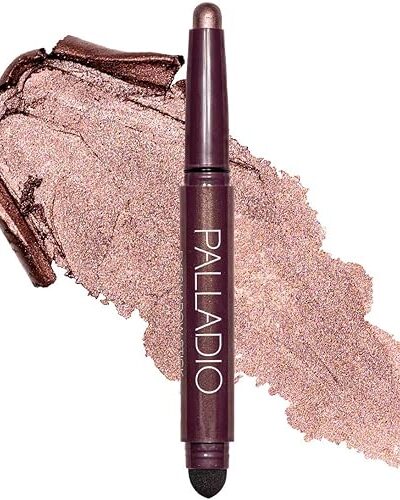 Palladio Waterproof Eyeshadow Stick in Burgundy Shimmer, Long Lasting & Smudge Free, Effortless Eye Makeup