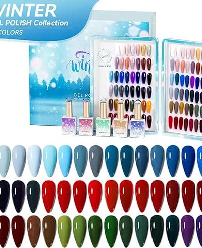 Winter Gel Polish Set with 48 Colors & Display Book
