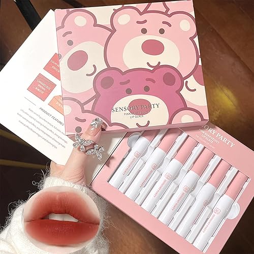 6 Colors Liquid Lip Gloss Set Velvet Matte Nude Long Lasting Waterproof Lipstick Set