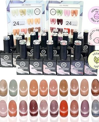 Cat Eye Gel Nail Polish Set 24Pcs - Magnetic Manicure Kit