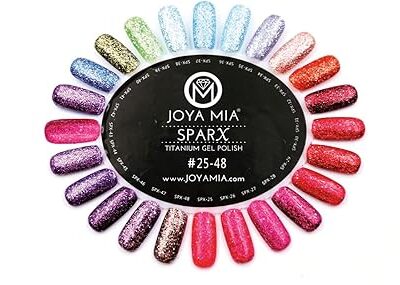 Glitter Gel Nail Polish Sets: JOYA MIA, SparX, Platinum & Titanium Sparkle