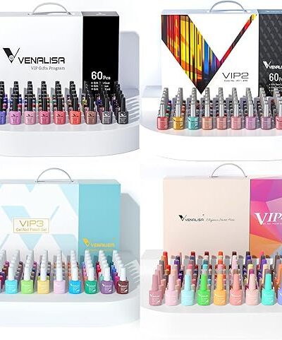 VENALISA 257Pcs VIP Gel Nail Polish Set Whole Colors Nail Art Kit