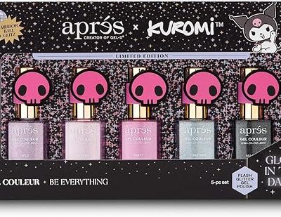 APRILIS x Kuromi Flash Glitter Gel Nail Polish Set of 5