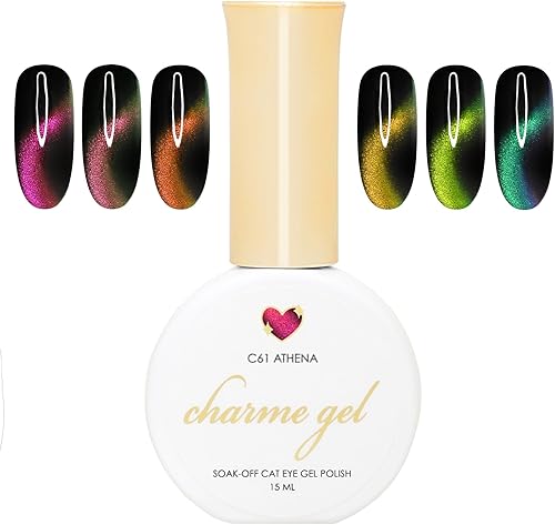 Daily Charme Velvet Chameleon Cat Eye Magnetic Gel Nail Polish Set - 6 Colors with 4pcs Magnet