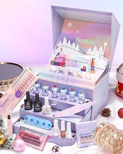 Beetles Christmas Gel Nail Polish Set, 9 Colors Advent Calendar 2024