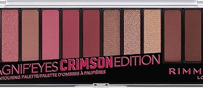 Rimmel London Magnif'Eyes Eyeshadow Palette 12 Shades Blendable 007 Crimson 0.5oz