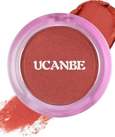 UCANBE Matte Cream-To-Powder Blush Palette, Highly Pigmented Blush for Cheeks & Eyes, Velvety Face Makeup