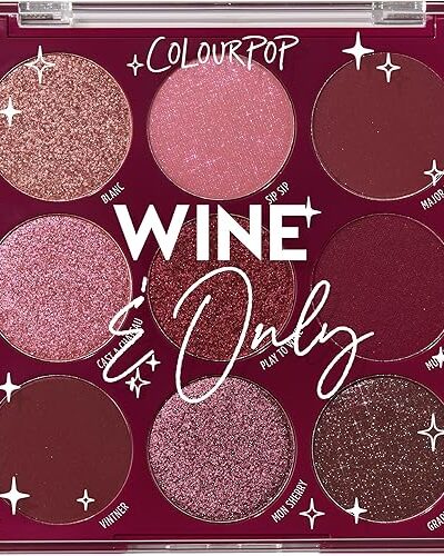 ColourPop Wine & Only Eyeshadow Palette - Deep Red Burgundy Eye Makeup 0.3oz
